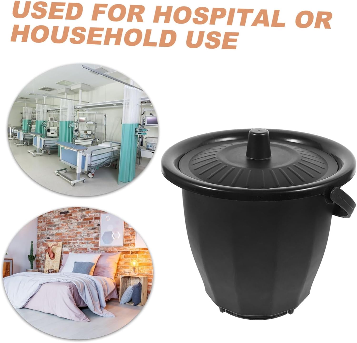 Portable Night Urine Pot with Lid Adult Chamber Pot for Home Use Bedside Urinal Bucket for Pregnant Women and Elderly Lightweight and Compact Design Easy to