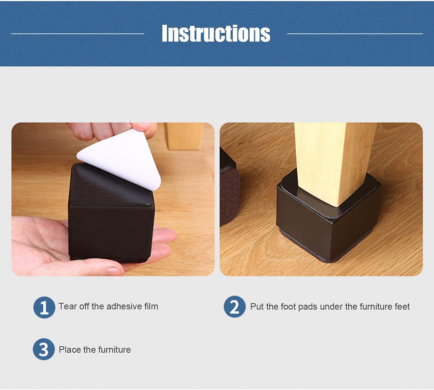 Square Furniture Legs,Self-Adhesive Table Legs,Non-Slip/Safe Sofa Feet,Increased Height,Heavy-Duty Support Legs,Silent,Various Sizes,White,80x102cm