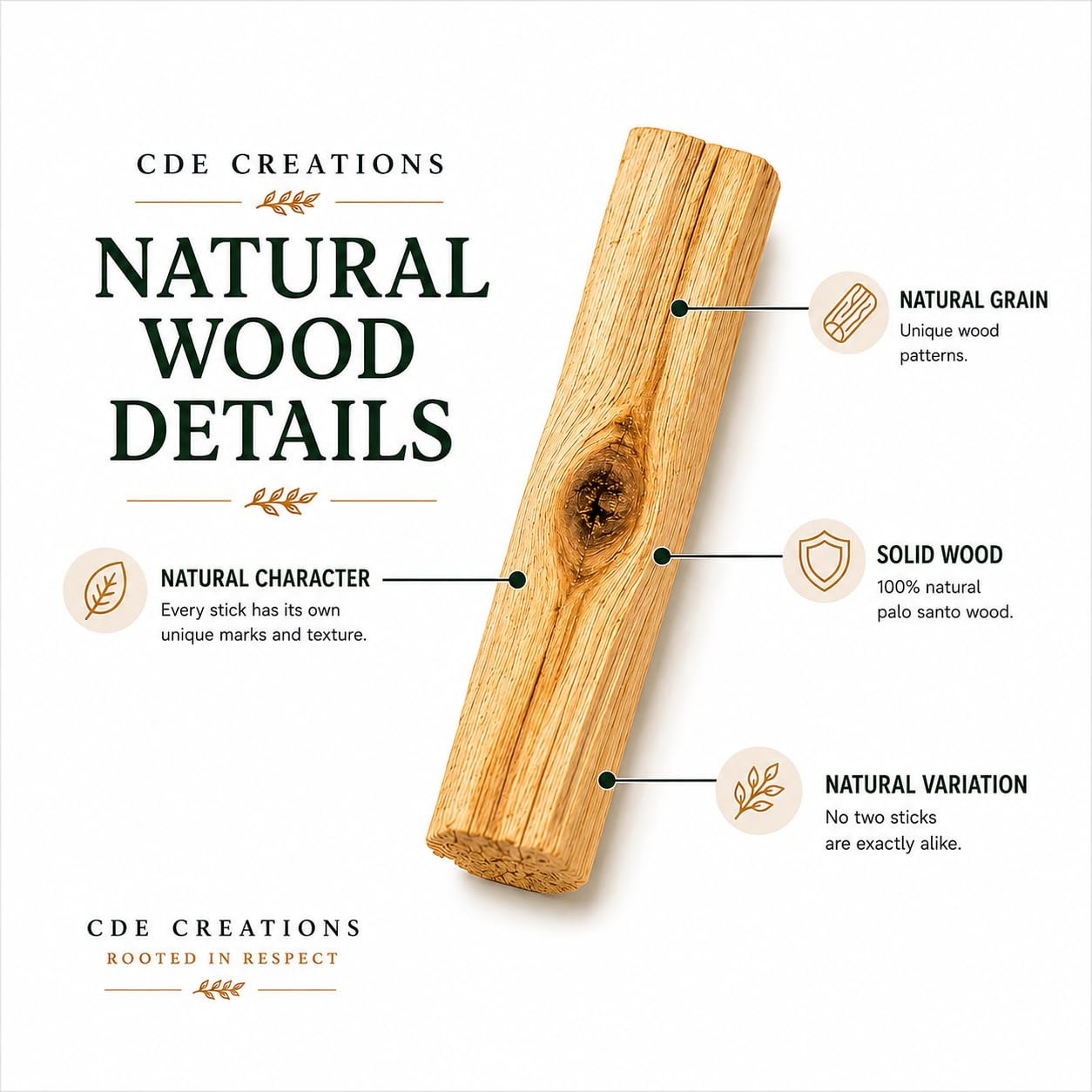 Palo Santo Smudging Sticks, High Resin Palo Santo, Holy Wood. Varilla de incienso premium certificada auténtica, cosechada salvaje para purificar, limpiar, curar, meditación y alivio
