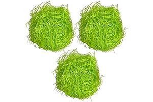 ArtCreativity 5.25oz Green Easter Grass Basket Filler Bundle