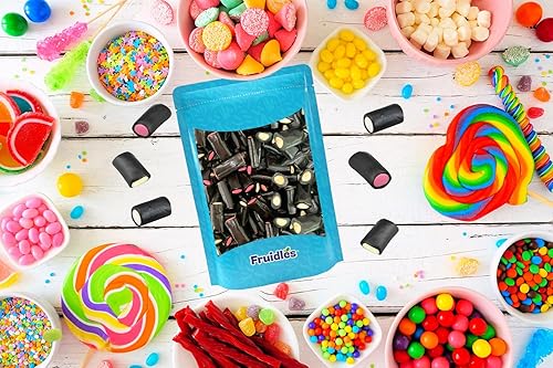 Miniatura 4 de Fruidles Gomitas de regaliz Rockies, bocados de regaliz negro suaves y dulces con un centro dulce cremoso, diversión para aperitivos, fiestas,