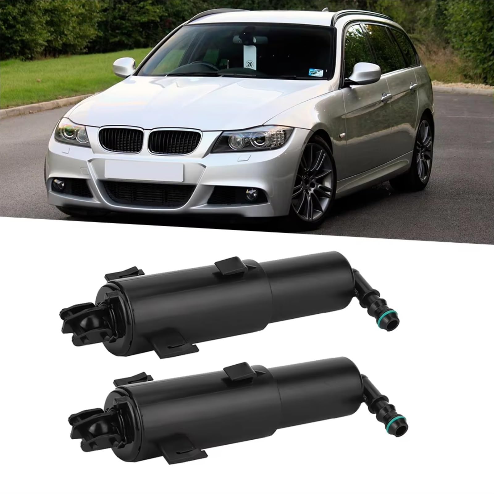 Kit ugello lavafari Faro Lavafari Ugello Attuatore Pompa Faro Pulizia Acqua Spray Per Jet Compatibile Con BMW Serie 3 Per E90 Per E91 Per E92 2006-2011 61677308526