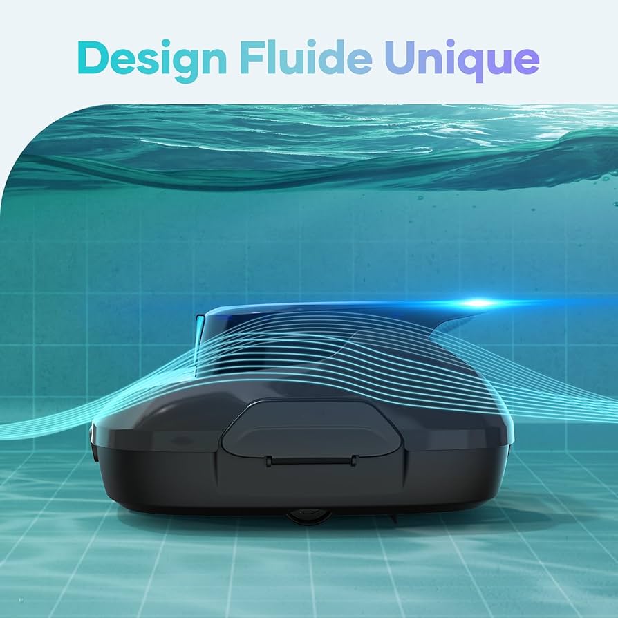 Robot Piscine AIPER Sans Fil - 90min Autonomie - Pour Piscines Hors-sol Jusqu'à 80m² - Gris