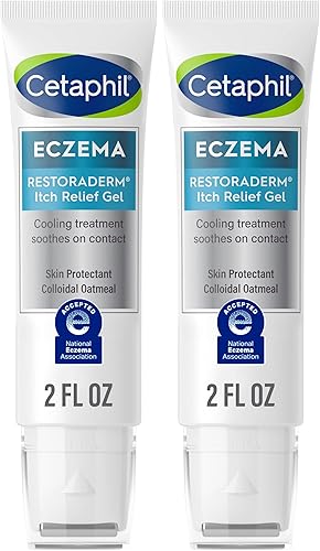Cetaphil Eczema RESTORADERM Itch Relief Gel, for Eczema Prone Skin, 2 fl oz, Instantly Soothes, 12 Hour Itch Relief, 0.5% Skin Protectant Colloidal Oatmeal, Steroid Free,(Pack of 2)