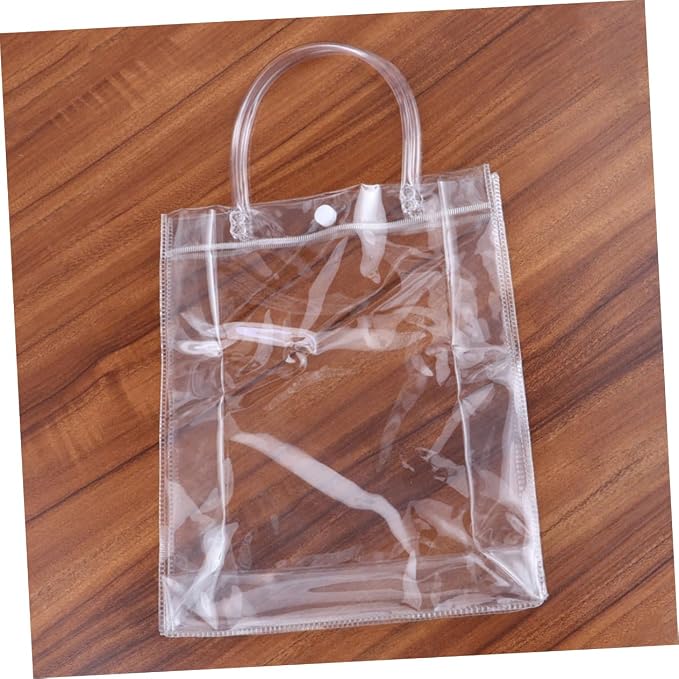 Bolsas reutilizables transparentes tipo tote PVC 6 unidades miniatura 9