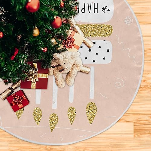 Miniatura 3 de Falda de árbol de Navidad para el día de cumpleaños, falda de árbol de 36 pulgadas para tartas, faldas de árbol de Navidad, tapete de pie de árbol