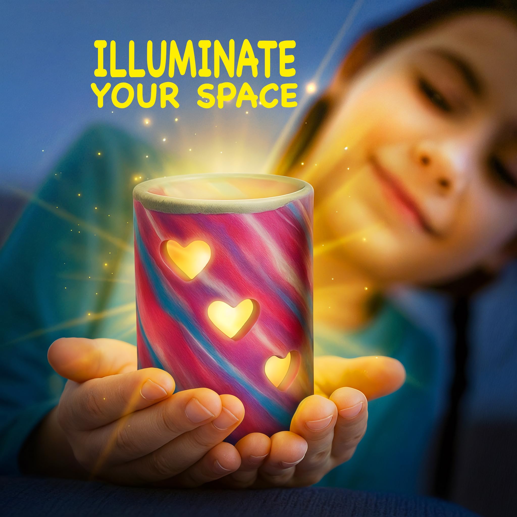 Light-Up Clay Lanterns Kit - DIY Arts & Crafts for Girls -4