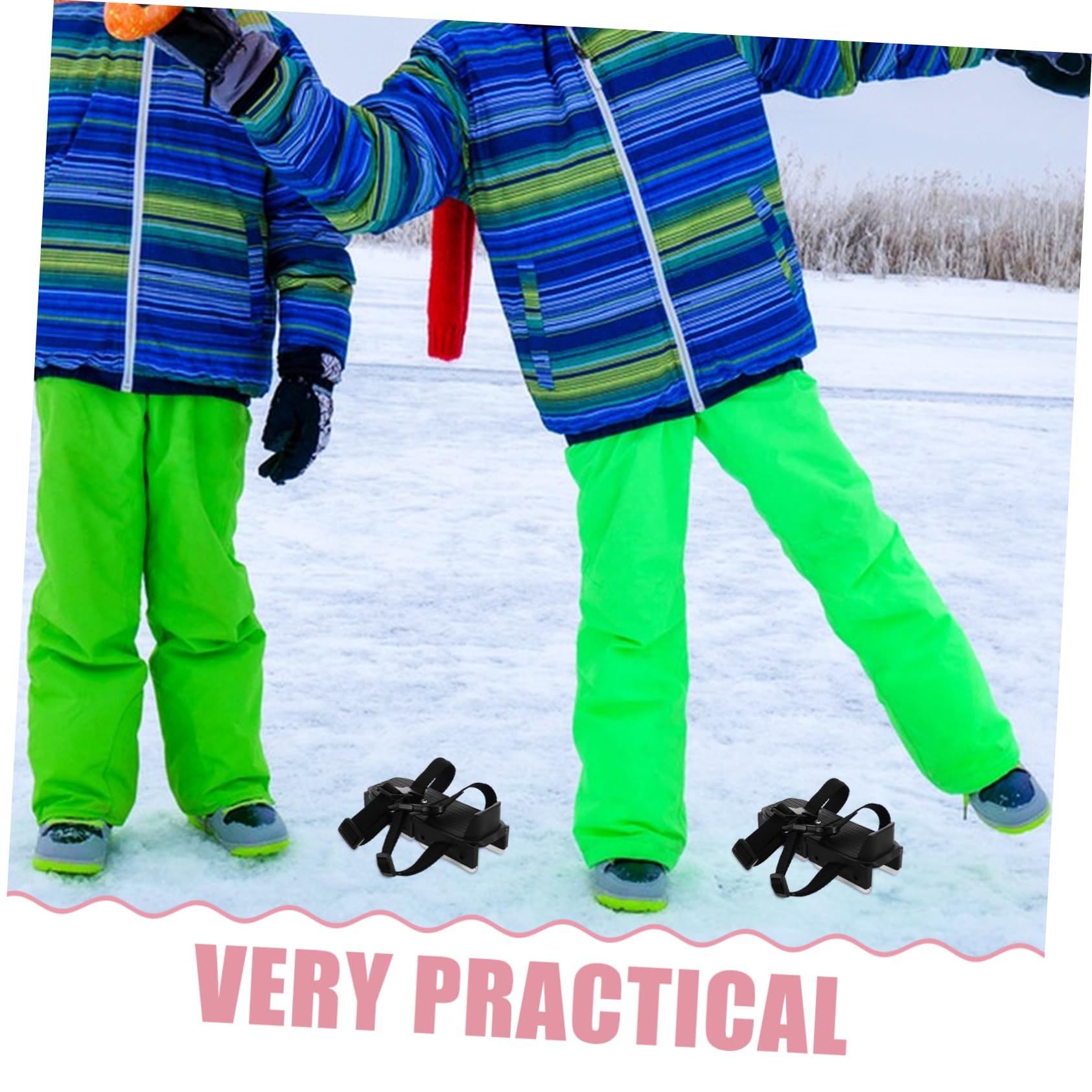 Patins à Glace pour Garçon et Filles Réglables 17-21, 5cm, Paire Noire