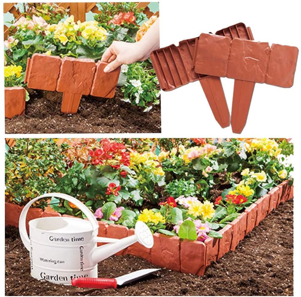 Amazon.co.jp: ガーデンフェンス 花壇フェンス 石の外観 3D