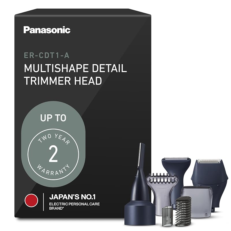 Acessório Panasonic MultiShape ER-CDT1-A para aparar e barbear detalhes faciais, sobrancelhas e barba, uso seco e molhado