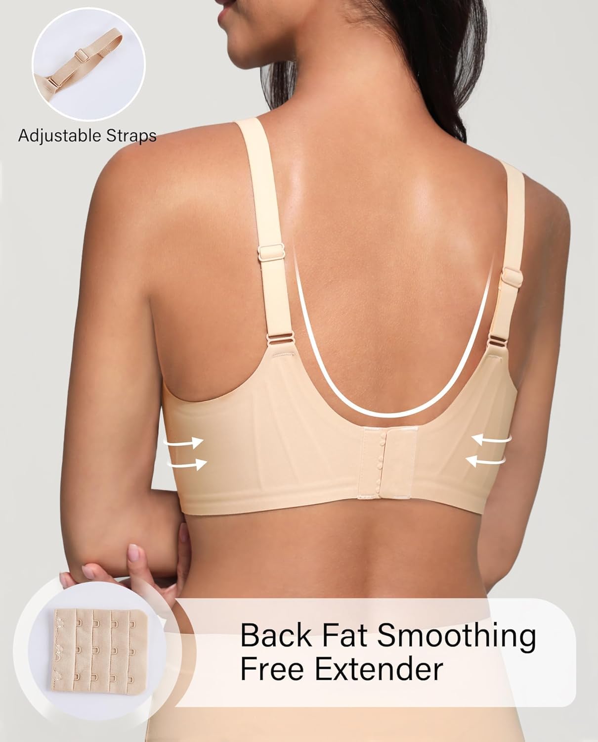 Jelly Full Coverage Wireless Bras for Women Seamless Push Up Padded Bralette Comfortable Everyday Bra no Underwire - Image 5