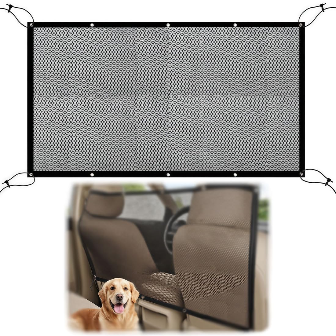 1 pcs Barriera Per Auto Per Cani Rete Per Animali Domestici Barriera Per Sedile Posteriore In Rete Rete Divisoria Per Auto Di Regolazione Adatto, barriera per Sedile Posteriore, Per Wagon, SUV