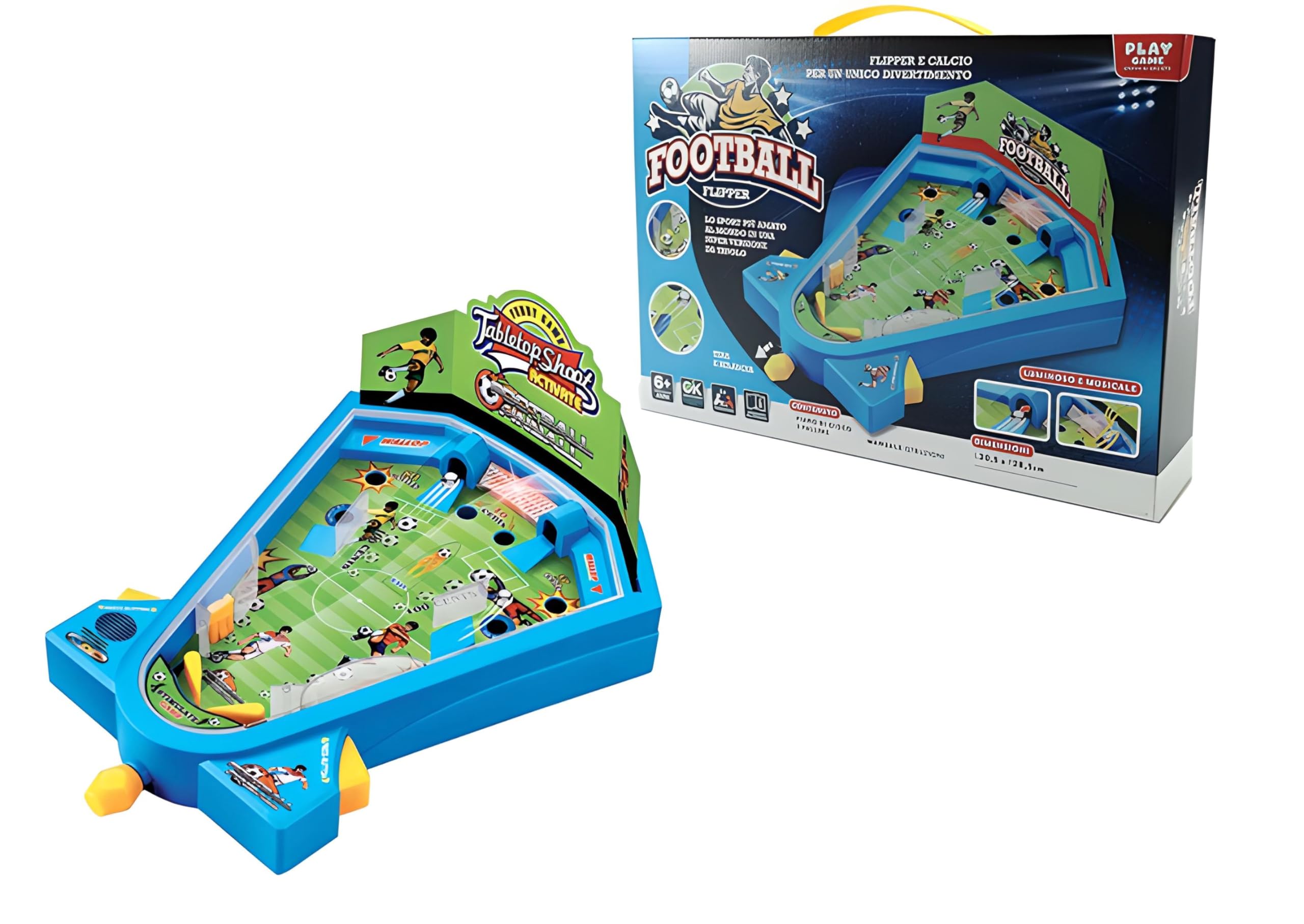 Generico Gioco Calcio Flipper Calcio Soccer da Tavolo Calcetto Gioco Flipper Sport 2 in 1 Football Flipper da Tavolo Gioco Soccer con Luci e Suoni Mini Football da Tavolo Football