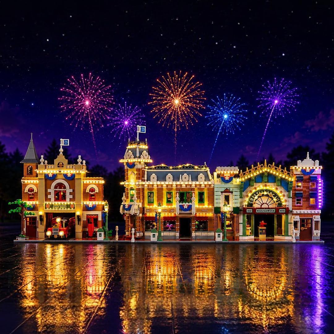 BRIKSMAX 2.0 Light Kit Compatible with Lego Disney Main Street, U.S.A. 43302 Building Sets - Original LED Lighting Kits (Accessories Only) for Display, Gifts & Collectors