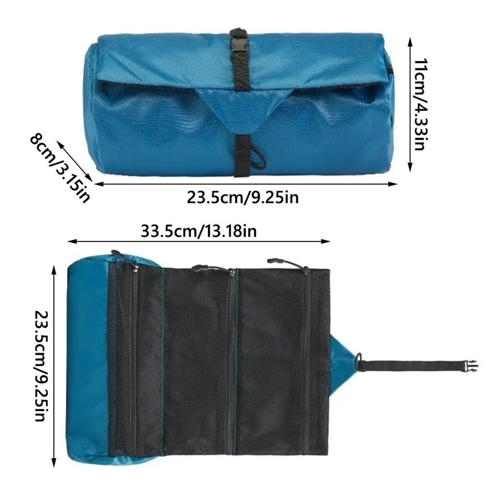 Bolsa de Aseo Plegable portátil Gran Capacidad, Bolsa Lavado Impermeable for Viaje Negocios, cosméticos, 1 Uds para Viajar(Dark Blue)