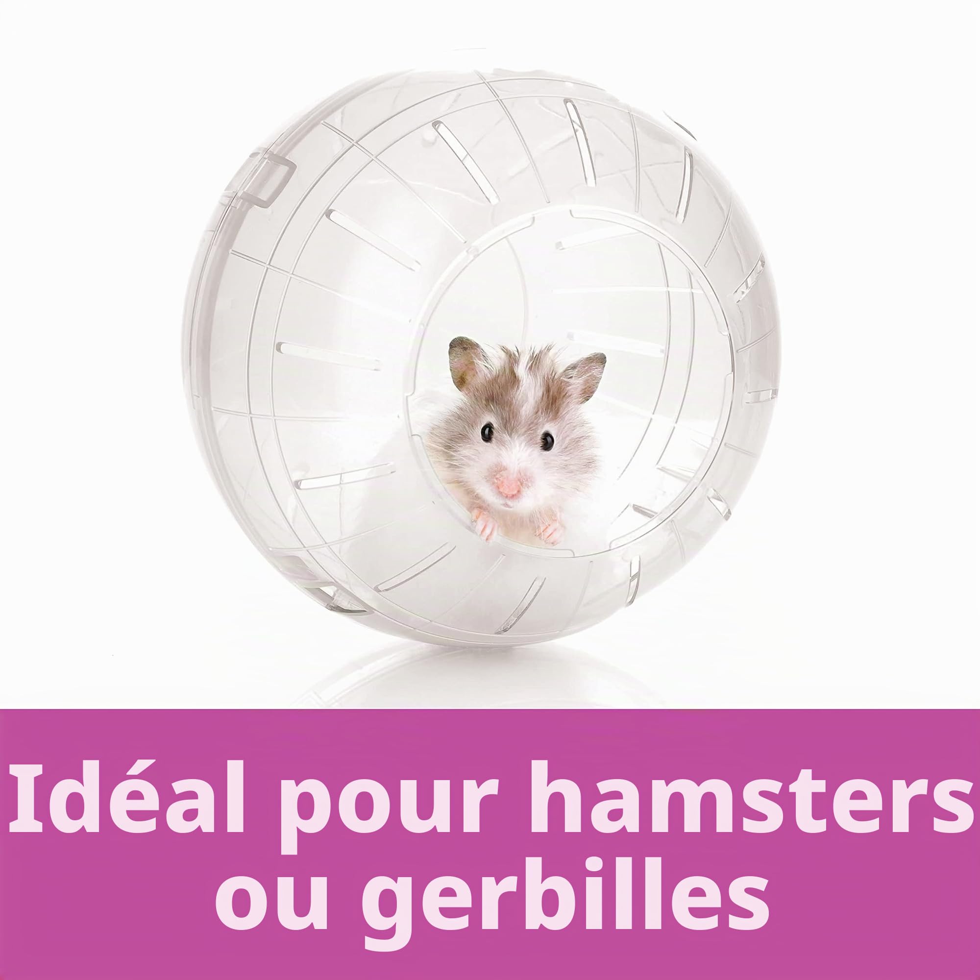 Kaytee , Run About Ball, couleur claire, balle d'exercice et jouets pour hamsters, gerbilles et autres petits animaux, 17.8cm de diamètre
