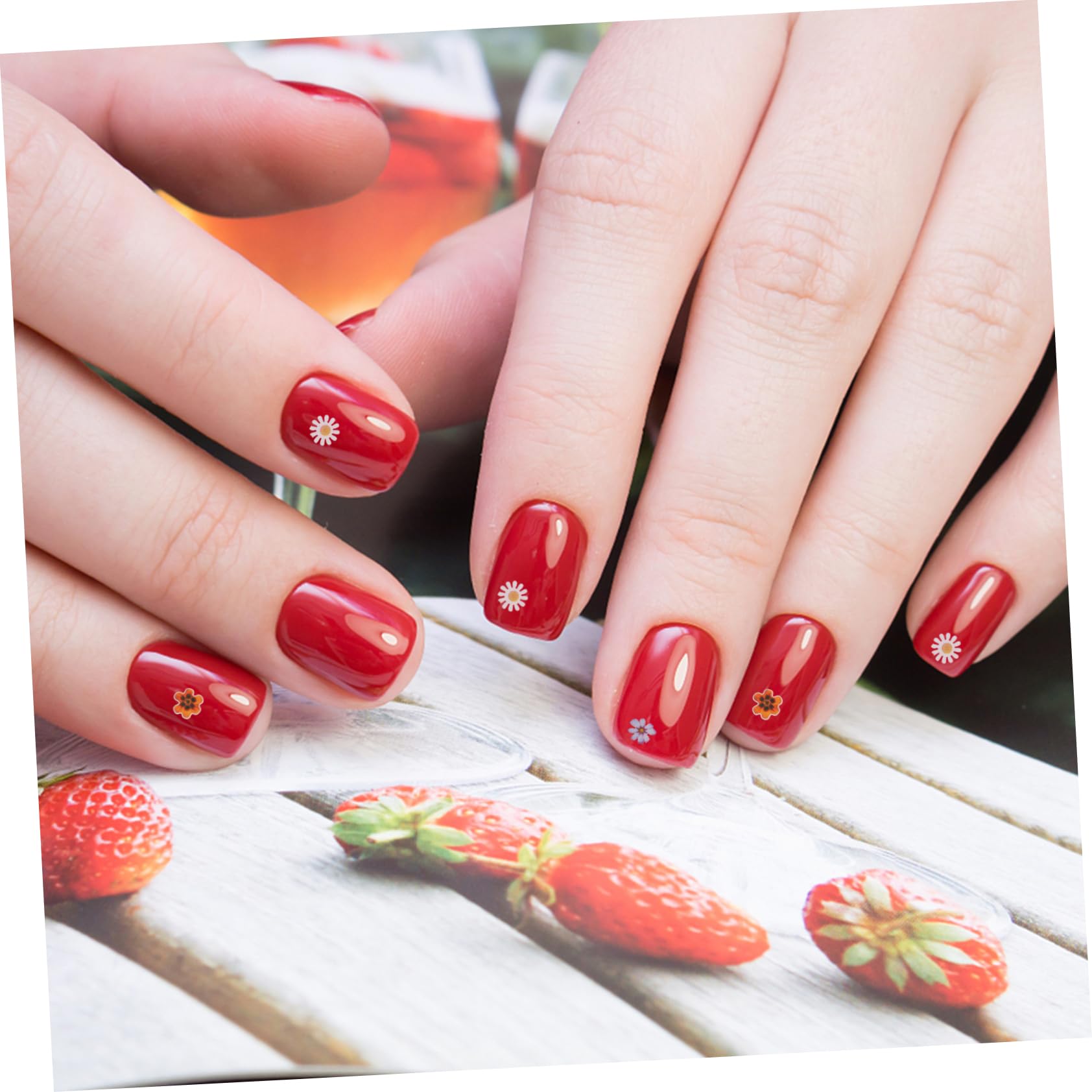 2 Set Scatole Adesivi Unghie Con Fai Da Te Nail Art Accessori Per Manicure Per I Disegni Primavera E Estivi Vari Disegni 4Scatole*2