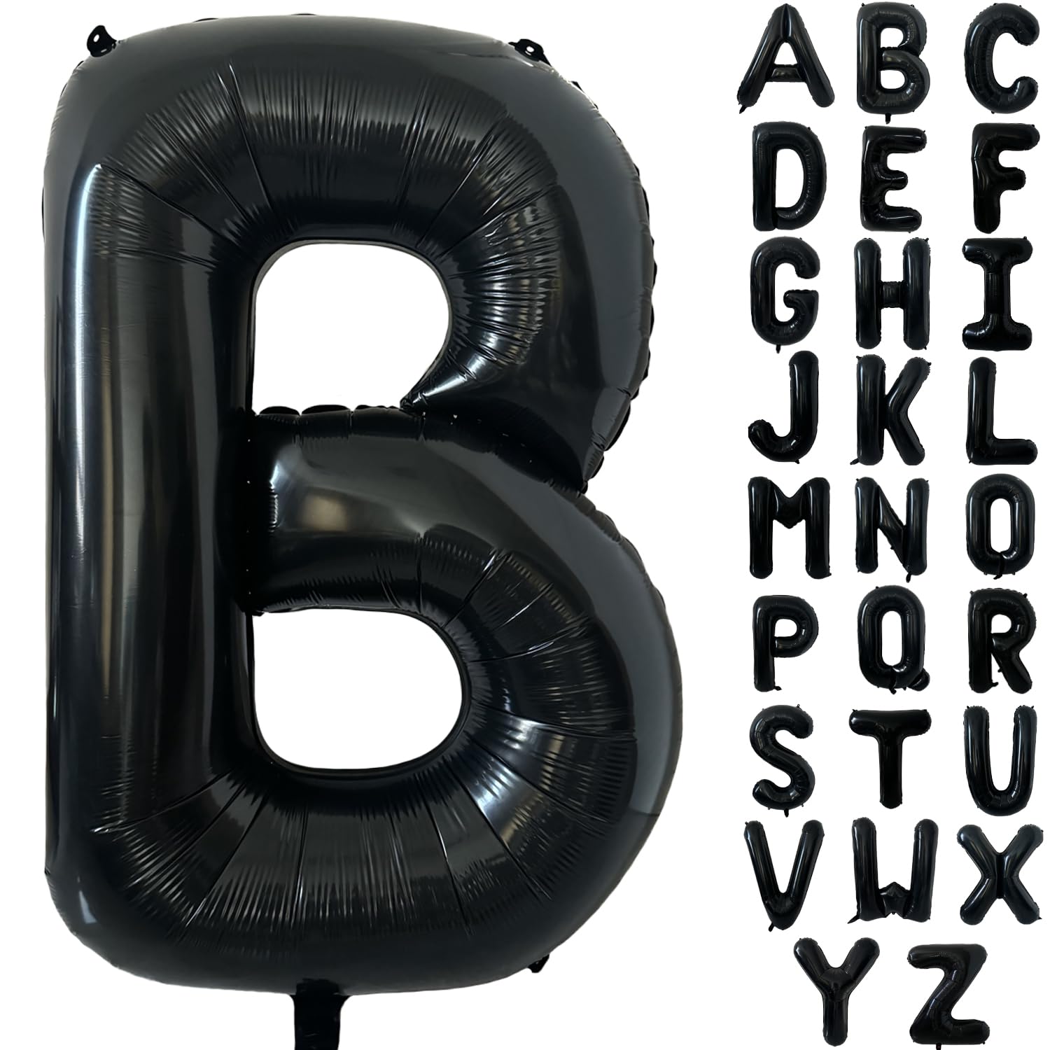 Black Alphabet Balloon Large Mylar Foil Helium Letter Balloons 40 Inch Black Balloons Alphabet Letters for Birthday Bridal Shower Anniversary Decorations (Letter B)