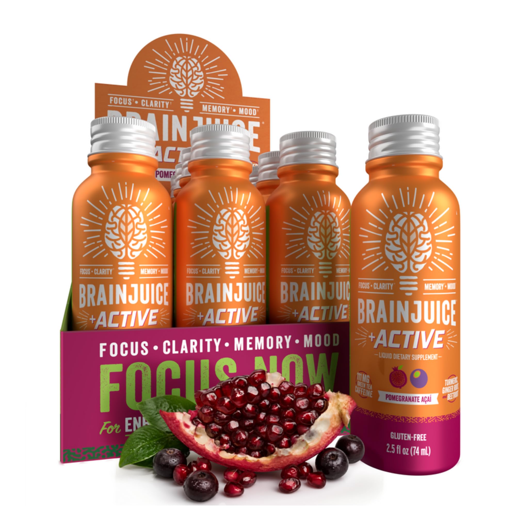 Amazon.com : BrainJuice Brain Support Shot, Gluten Free Supplement