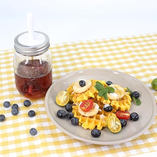 Miniatura 5 de Mason Jar - Tapa para verter miel, compatible con tarro Mason de boca regular, perfecto para rociar miel y jarabes (paquete de 2)