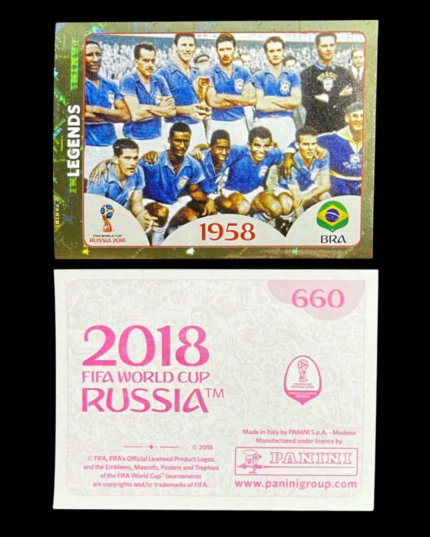 PELE STICKER PANINI Copa America 2024 Conmebol / LEG3 Gold Foil Legends