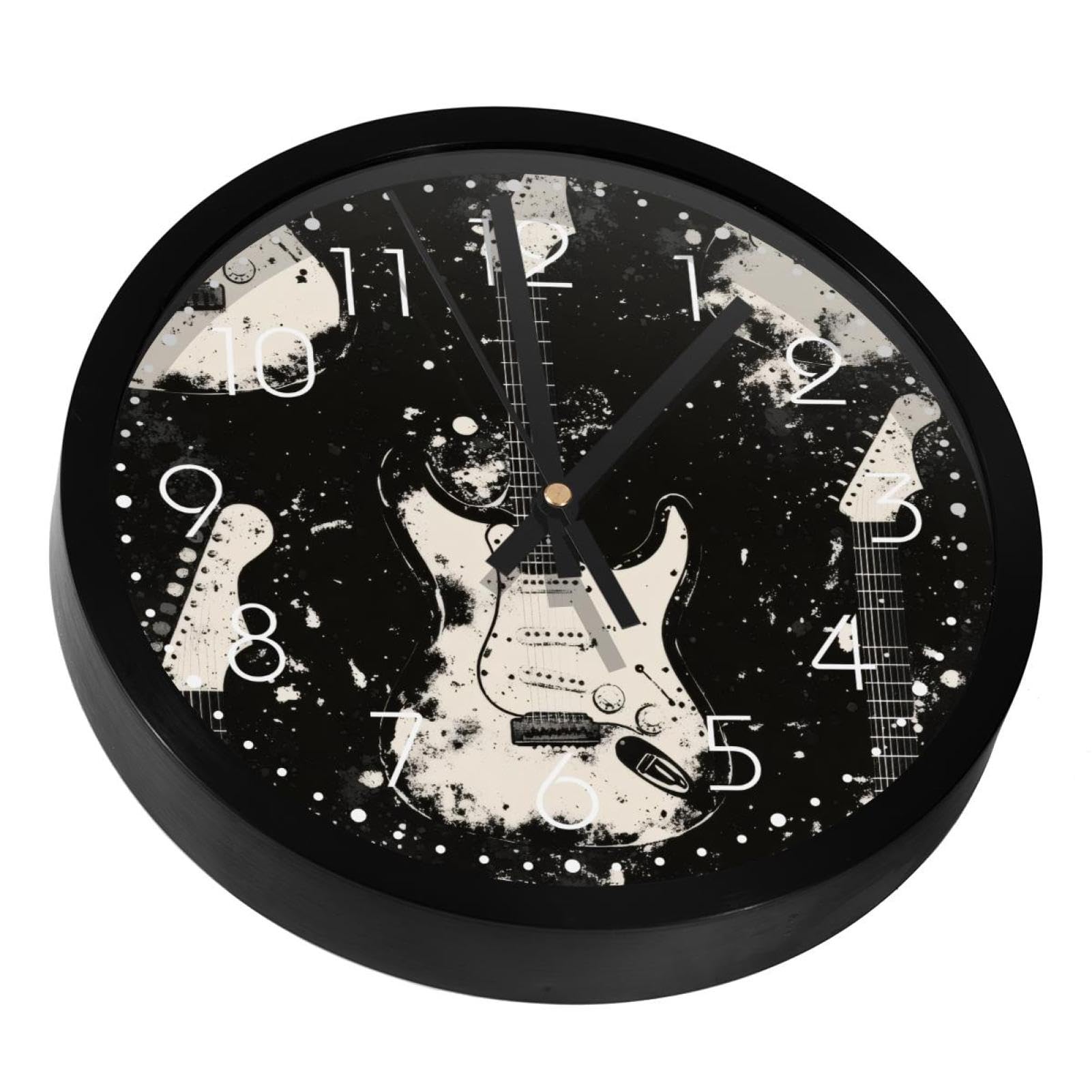 Horloge murale grunge silencieuse à piles pour salon et bureau