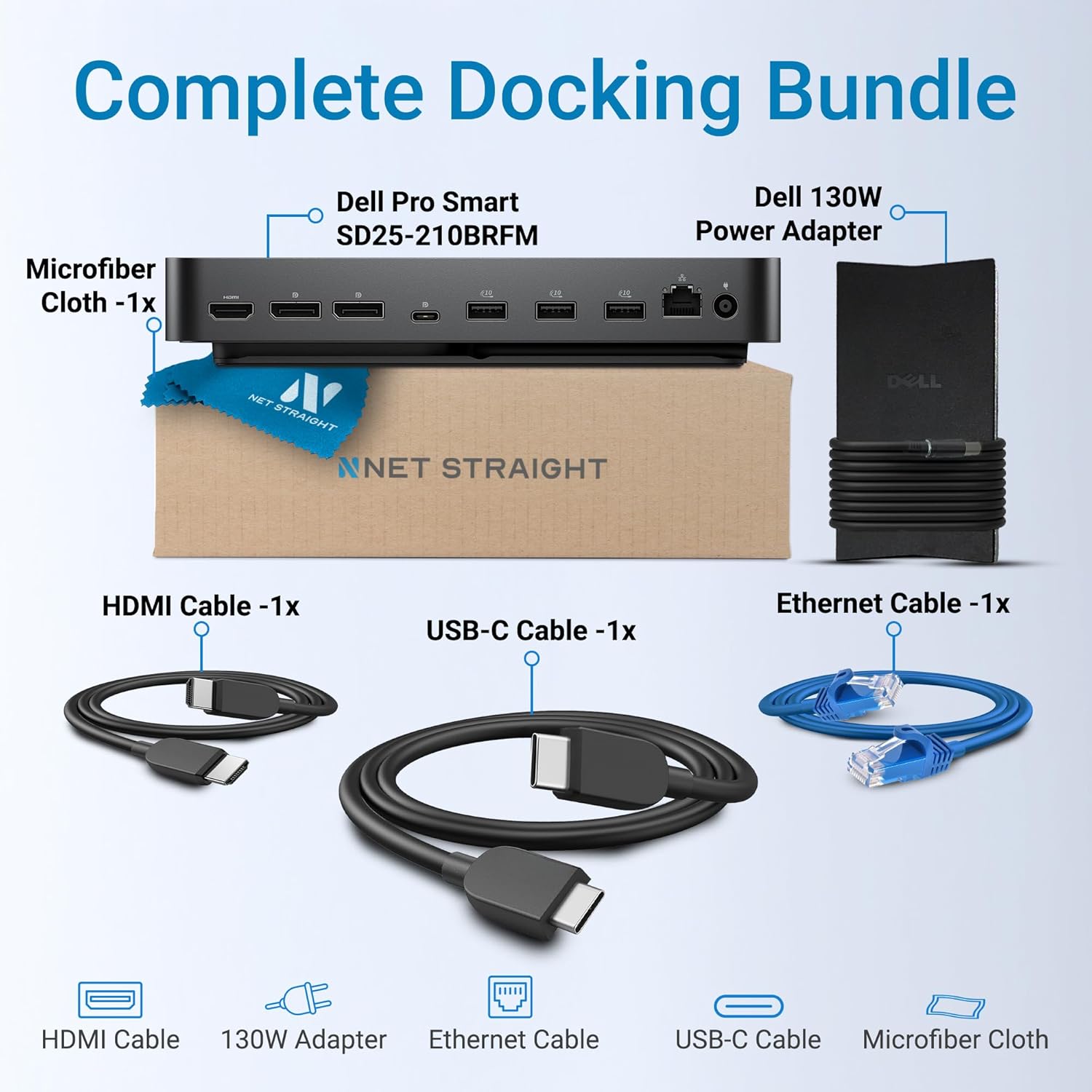 SD25 Pro Smart Dock, 130W USB-C Docking Station with 2.5GbE, Dual 4K Monitor Support, HDMI 2.1, DisplayPort 1.4, 10Gbps - Works with Dell and USB-A & USB-C Ports Laptops