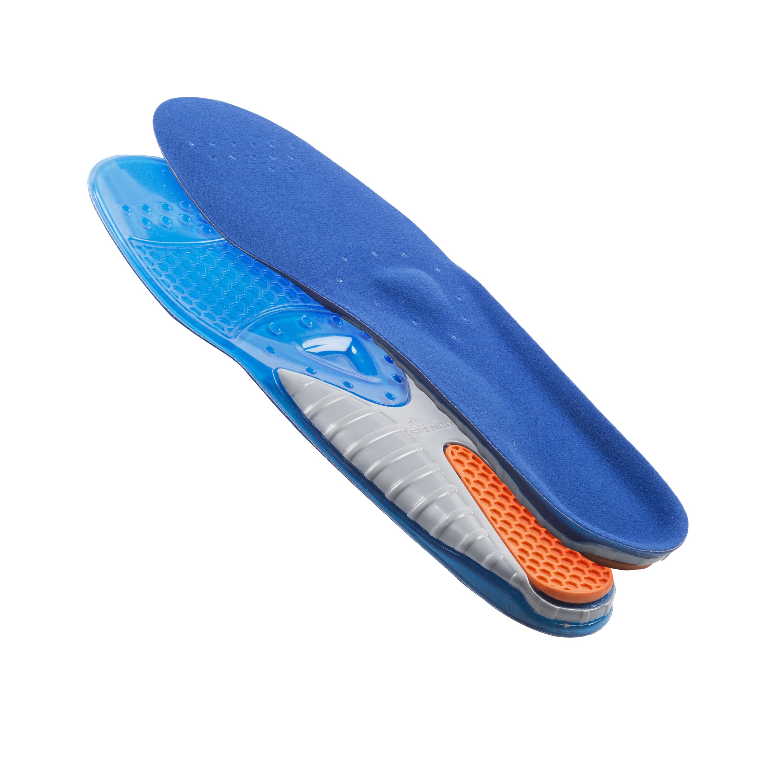 Spenco Gel Comfort Insoles- Provides Comfort, Cushioning and Support,Stability Cradle Supports the Arch and Fits Easily into Shoes,Ideal for Everyday Wear and All Shoe Types,UK 9-10,Multicolor