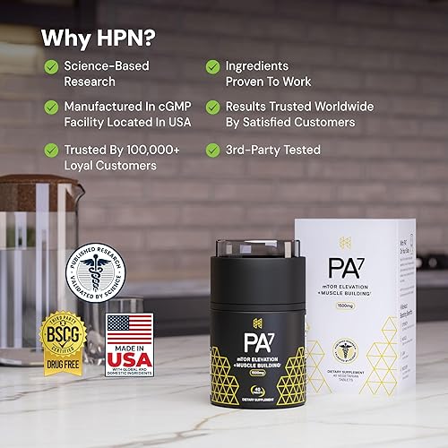 Miniatura 9 de HPN PA (7) Constructor muscular de ácido fosfatídico Top Natural Muscle Builder - Boost mTOR  Construye masa y fuerza a partir de tu entrenamiento