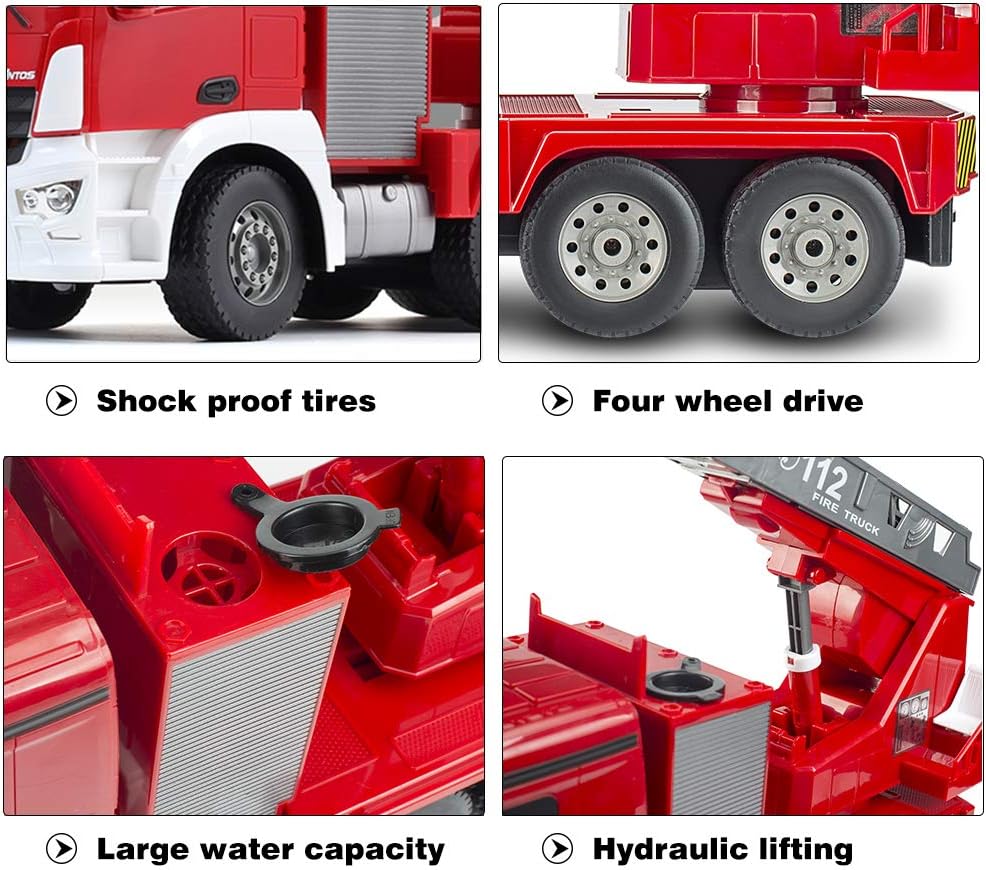 Filling the water tank of the RC fire truck