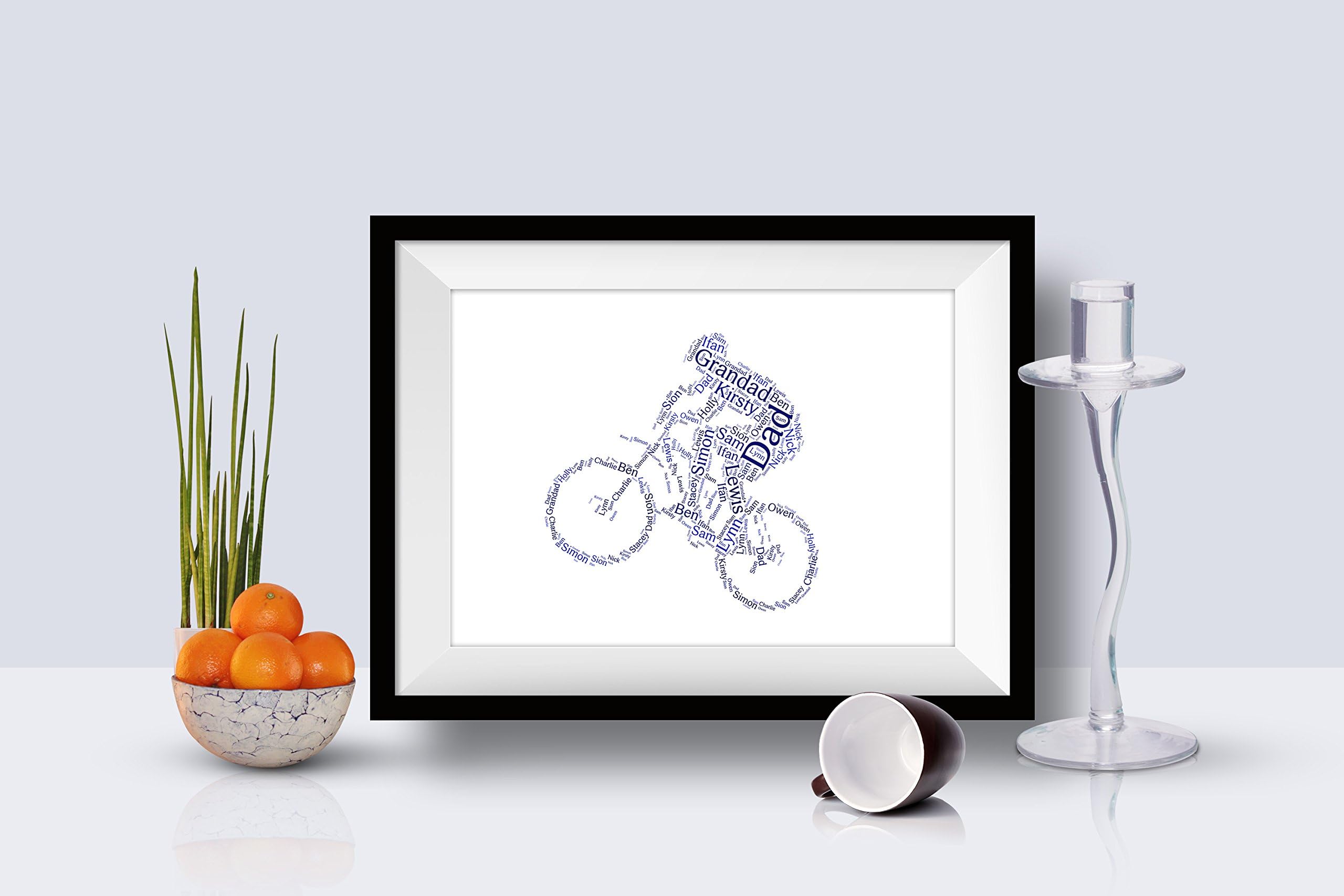 BMX presents - personalised BMX present (A4 framed)