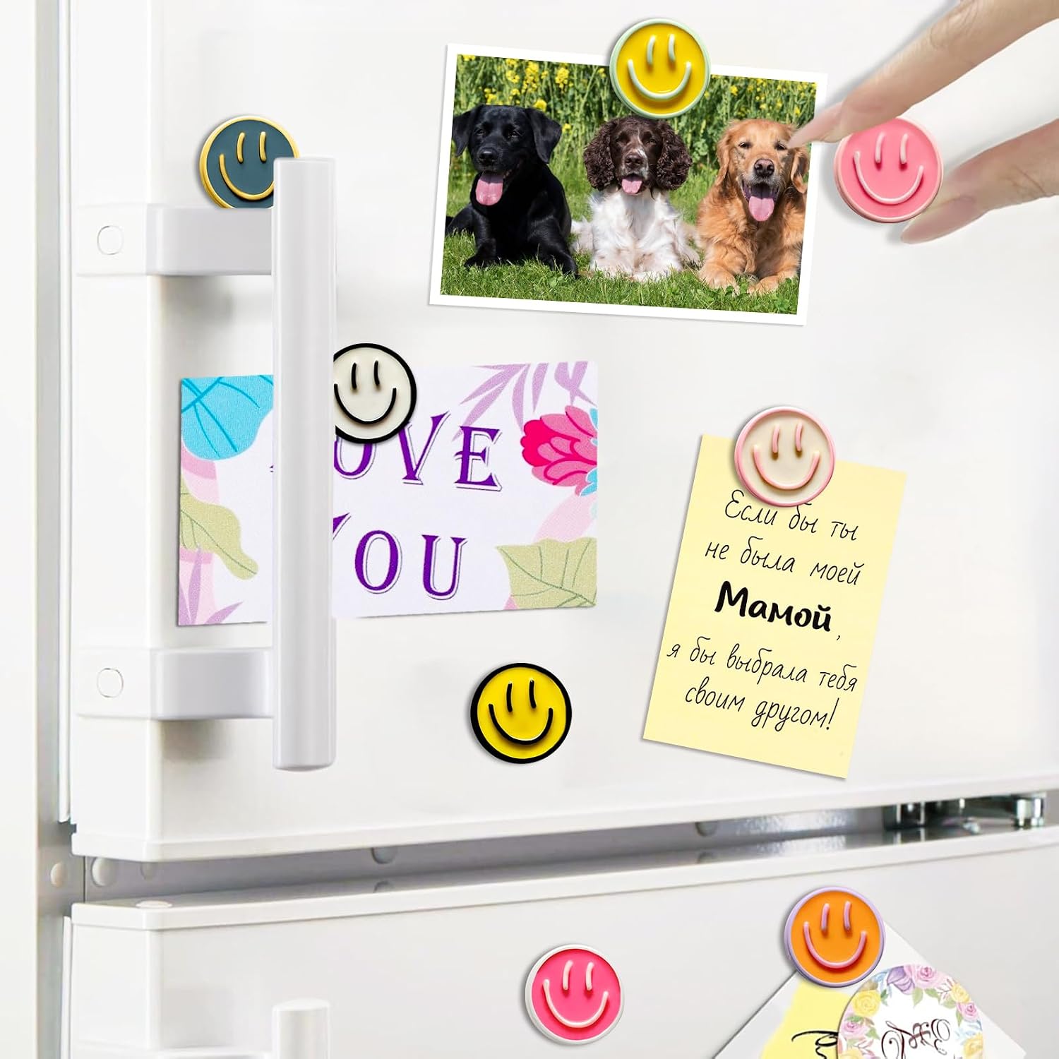 DIFIT Fridge Magnets, 12 Pcs Smile Face Magnets for Whiteboard image 3