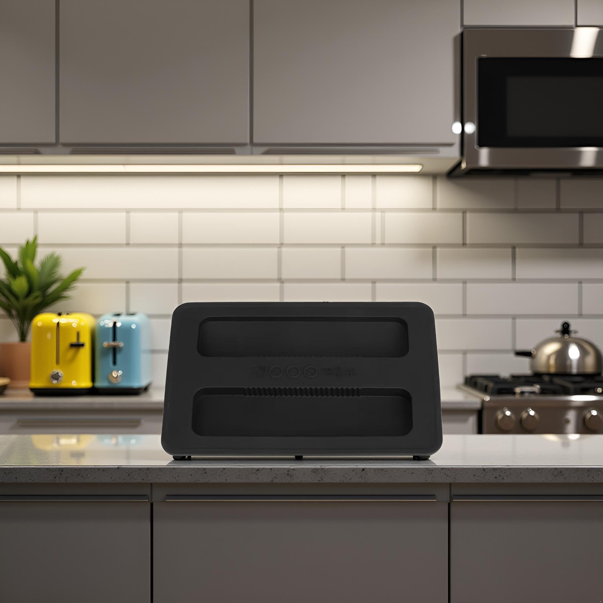 Black Silicone Toaster Lid - Protect Your Appliance -5