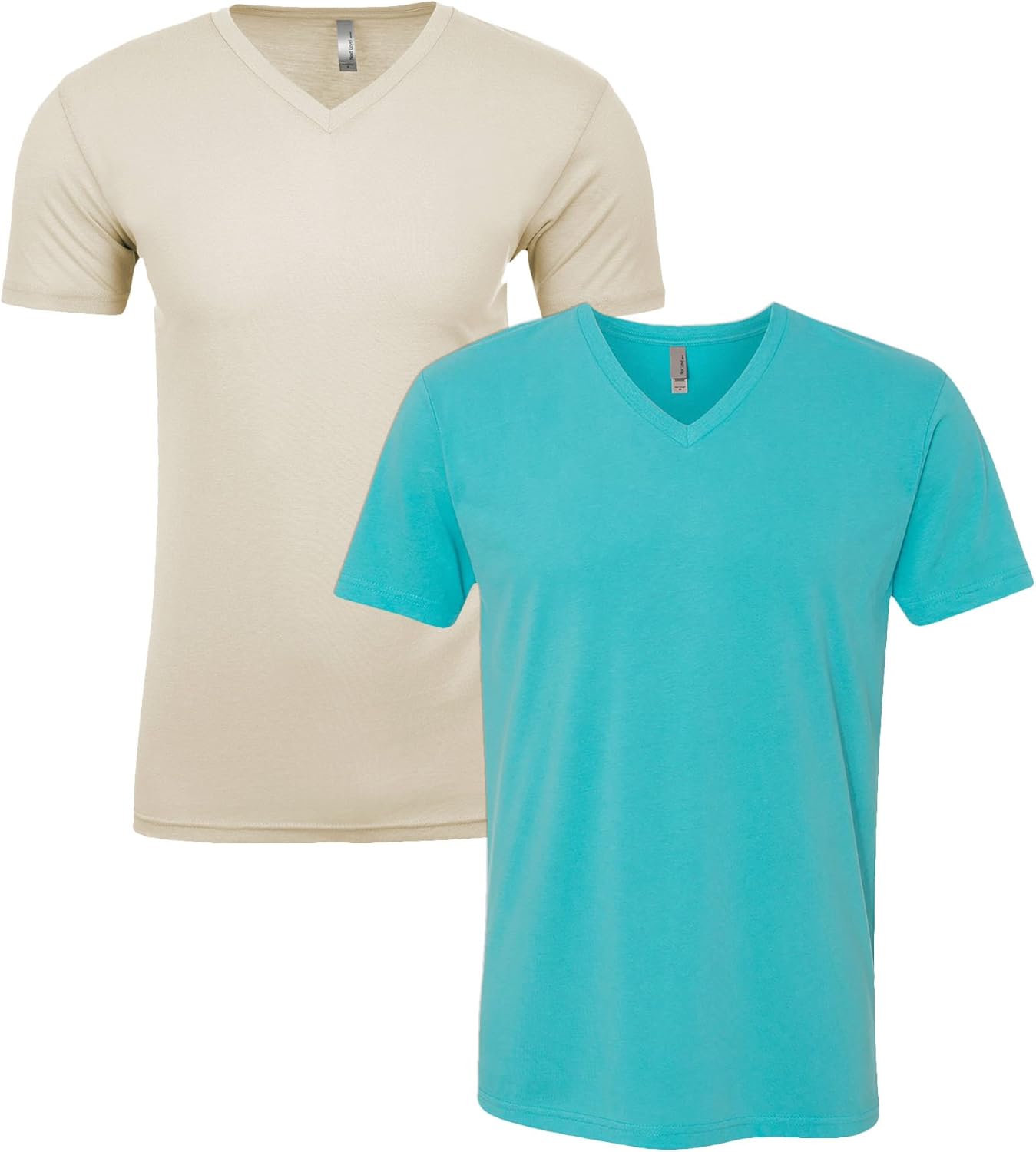 Next Level 6440 Men's Premium Sueded V shirt - 1 Natural + 1 Tahiti ...