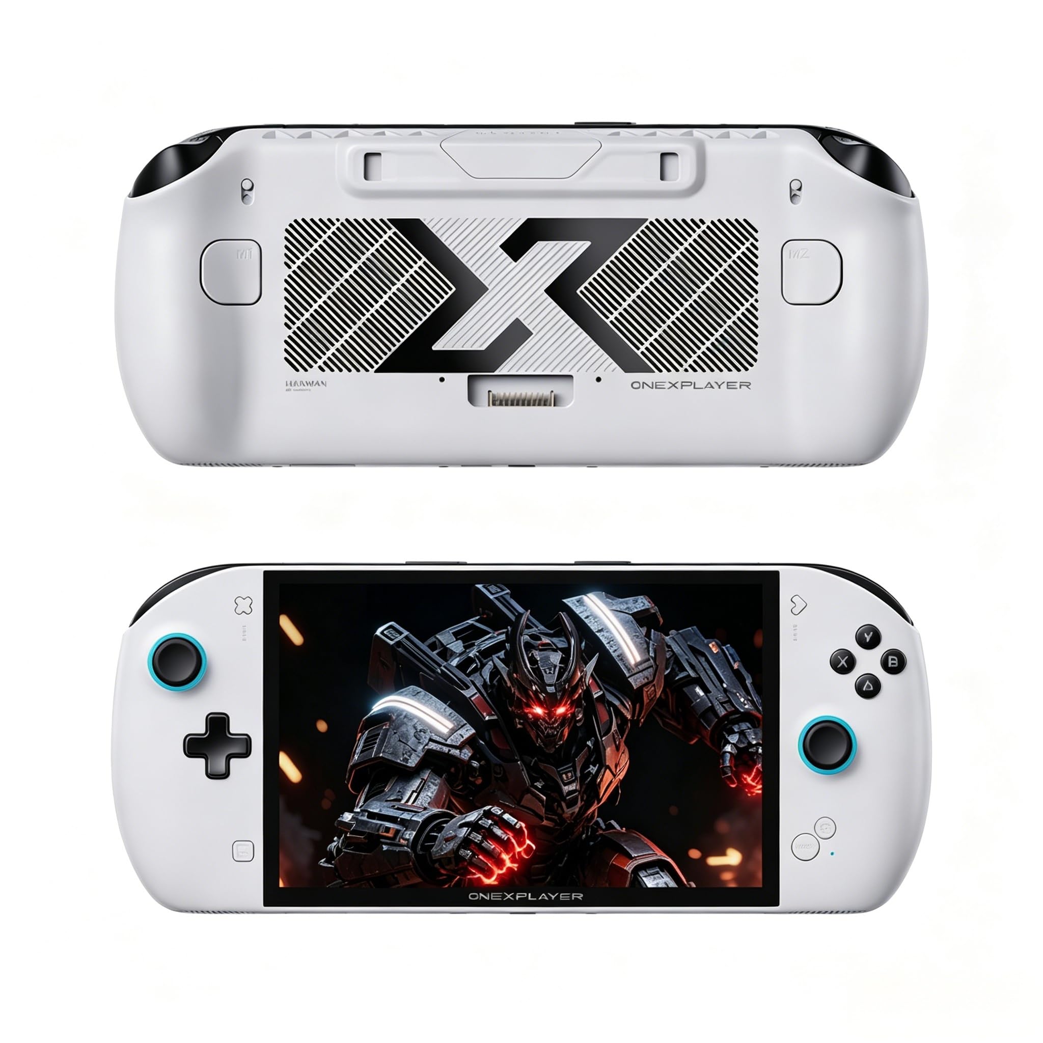OneXFly APEX - Palmare da gioco con processore AMD Ryzen AI Max+395 GPU Radeon 8060S, PC da gioco con display da 8 pollici bianco con custodia protettiva + supporto ecologico (64 GB RAM + SSD 2 TB)