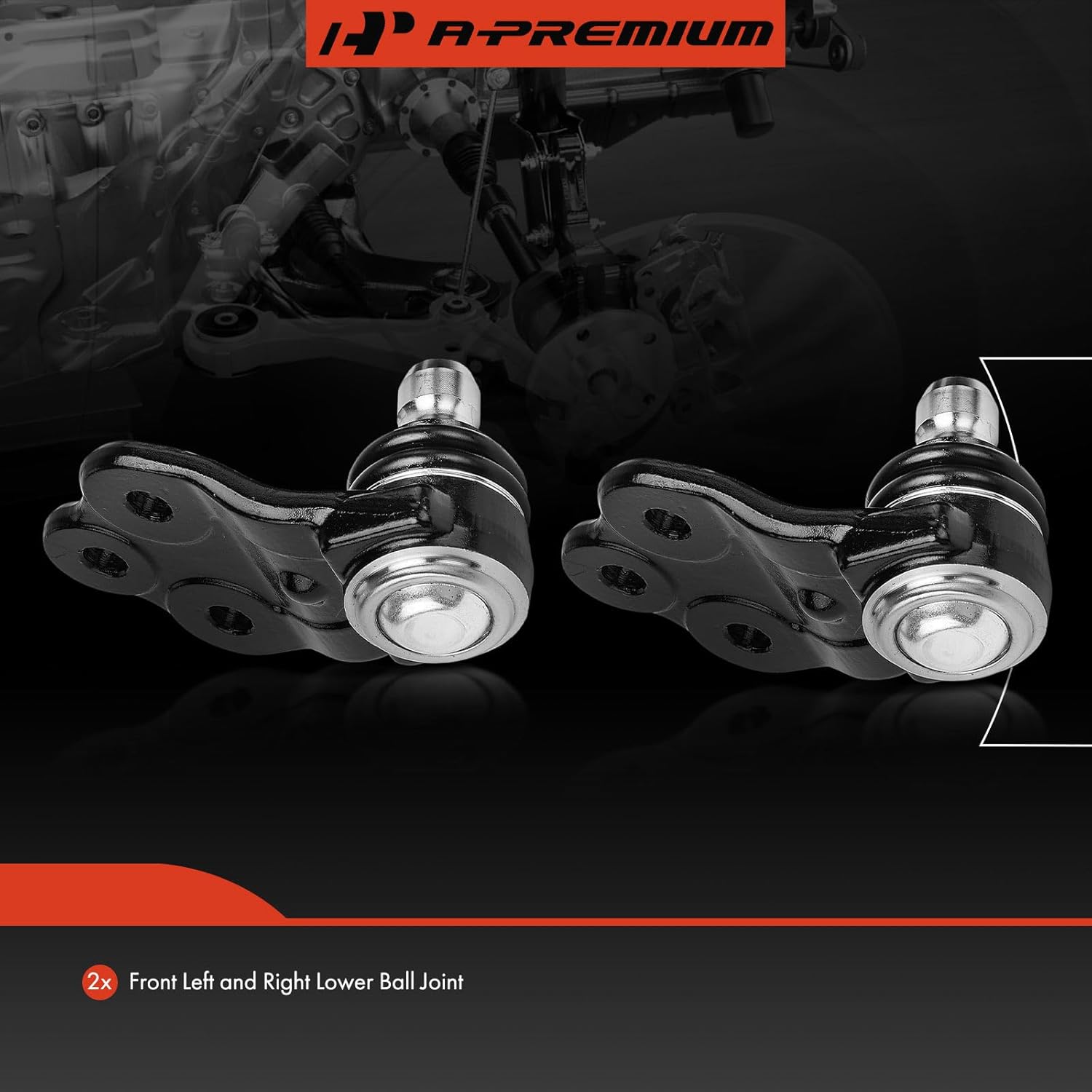 A-Premium 2 x Front Lower Ball Joints, Compatible with Jeep Renegade 2015-2023 & Fiat 500X 2016-2022