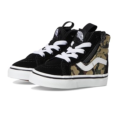 Vans Kids Sk8 Hi Reissue Side Zip (Infant/Toddler) Kids Shoes Camo Black/Green
