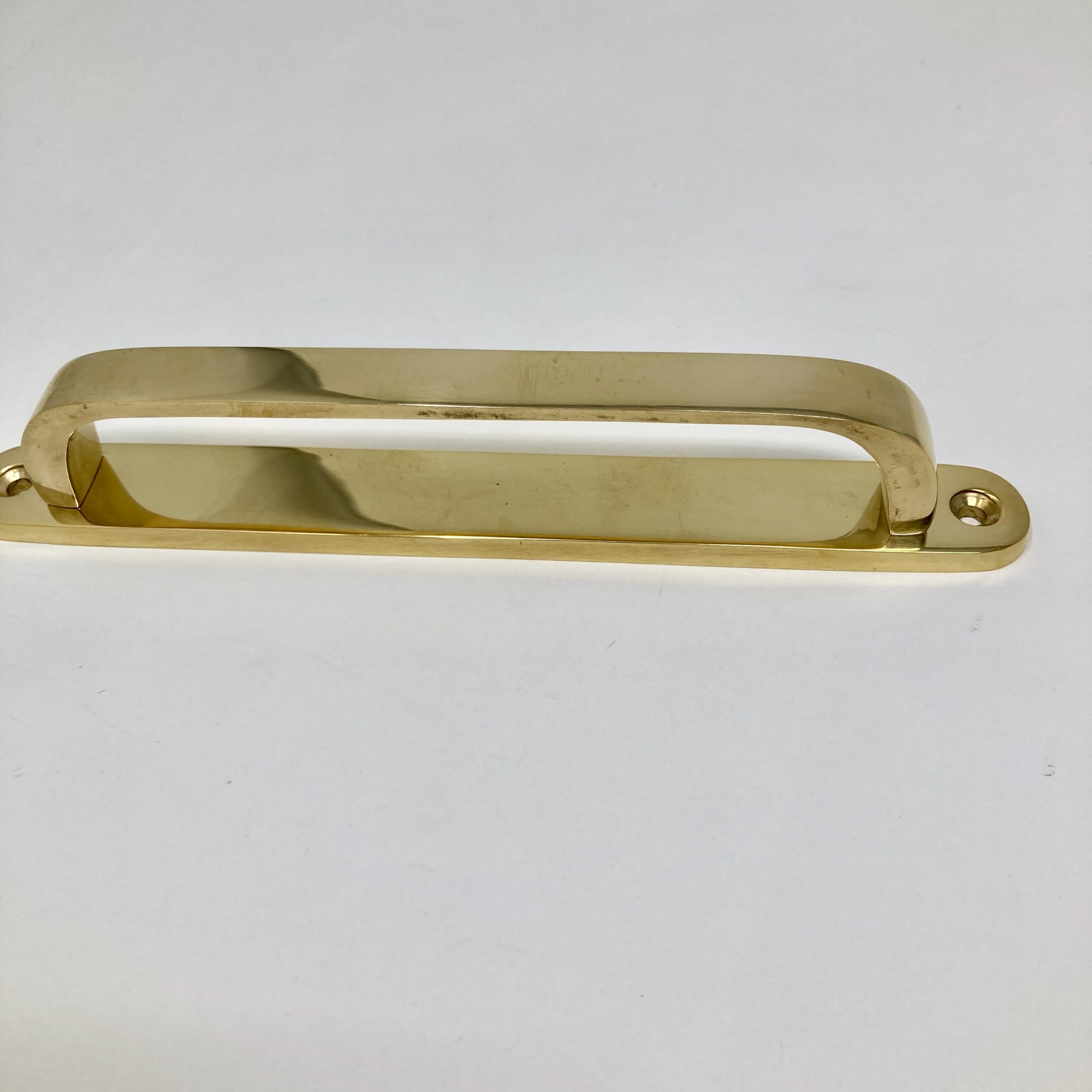 Polished Brass UNLACQUERED Cabinet Knobs and Handles (Backplate Handle Medium)