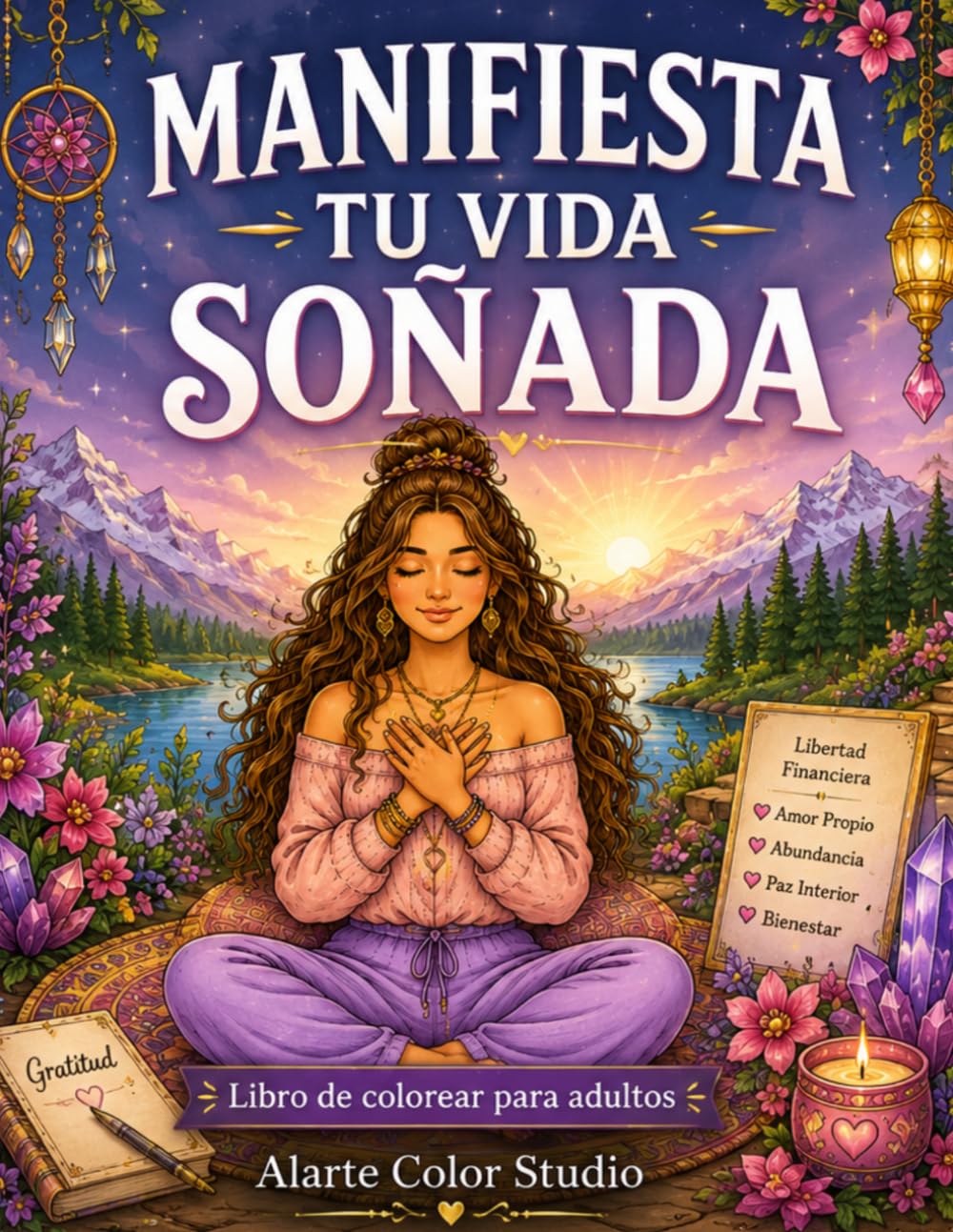 MANIFIESTA TU VIDA SOÑADA: Libro de colorear para adultos