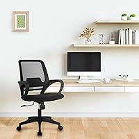 Vista 7 de NEO CHAIR – Silla de escritorio para oficina ergonómica con malla, silla de computadora con soporte lumbar, altura ajustable, ruedas giratorias
