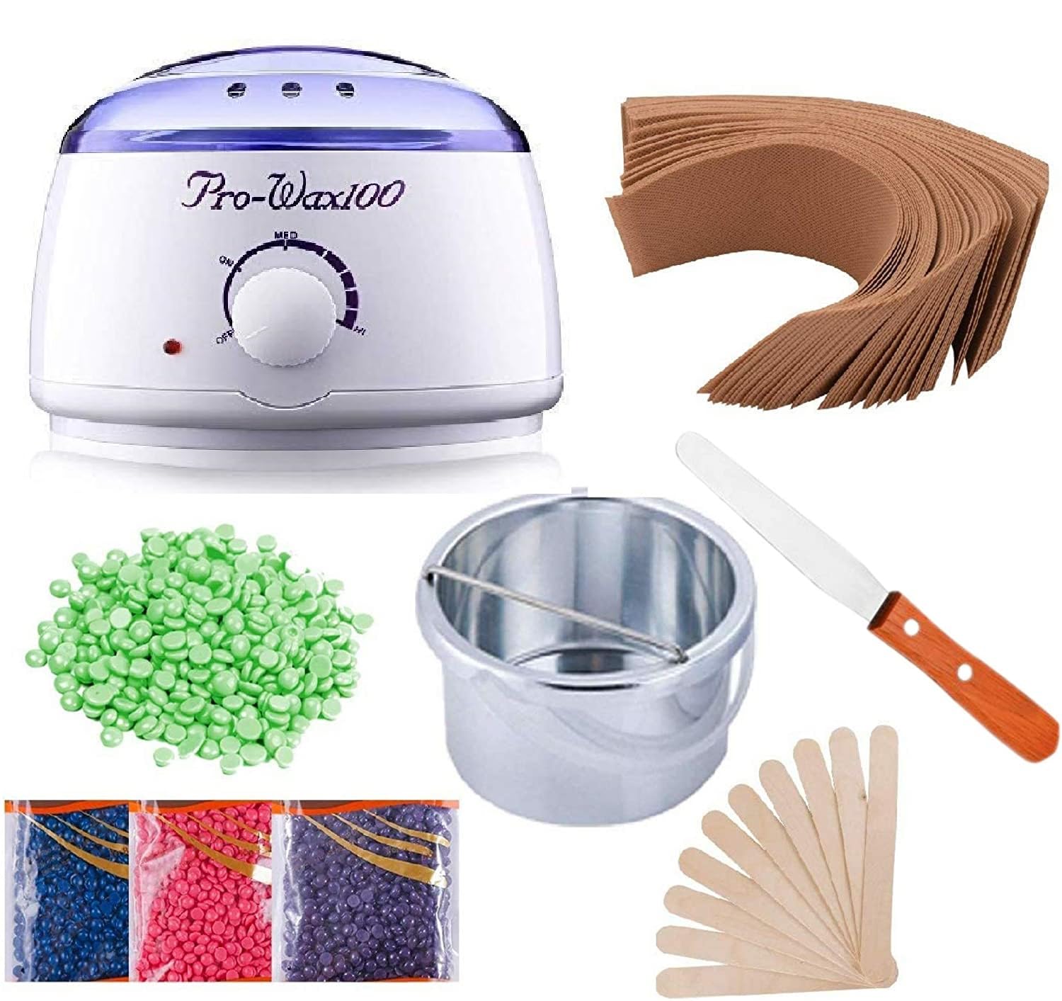 CUVLY Wax Pro Heater – Hair Removal Kit with Warmer, 100g WaxBeans & Accessories | Painless Hot Waxing System for Women, At-Home Use Waxing Kit Combo-image-15