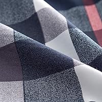 Vista 333 de Luxlovery - Juego de edredón azul neblina, tamaño matrimonial, minimalista, azul polvoriento, edredones de algodón suaves y transpirables, azul