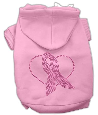 Mirage Pet Products Ribbon Rhinestone Hoodies, Size 16, Pink