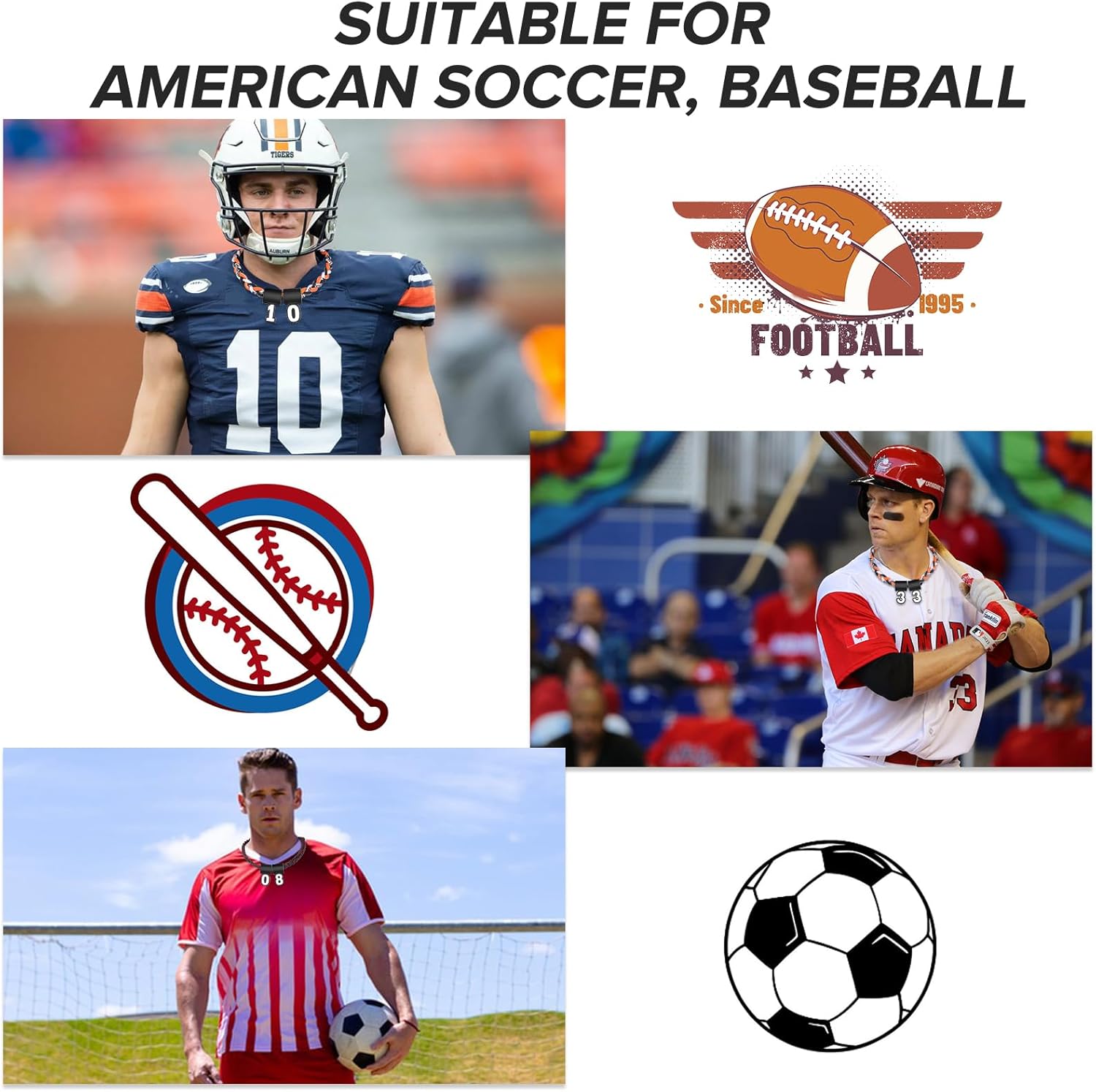 Premium Number 0-9 Pendant for Baseball Necklace, You Pick 0-9 Pendant for Sports Fan Necklaces, Highly Recommended for Three Colors Braided Rope Tornado Necklace - Image 3