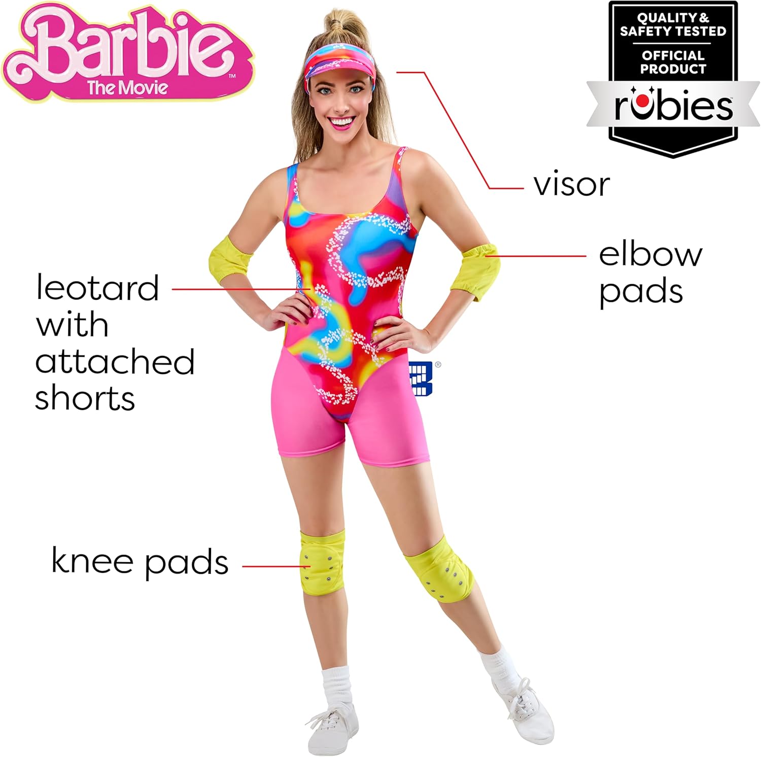 Rubies Barbie Movie: Rollerskate Barbie Costume for Adults, Women's Large