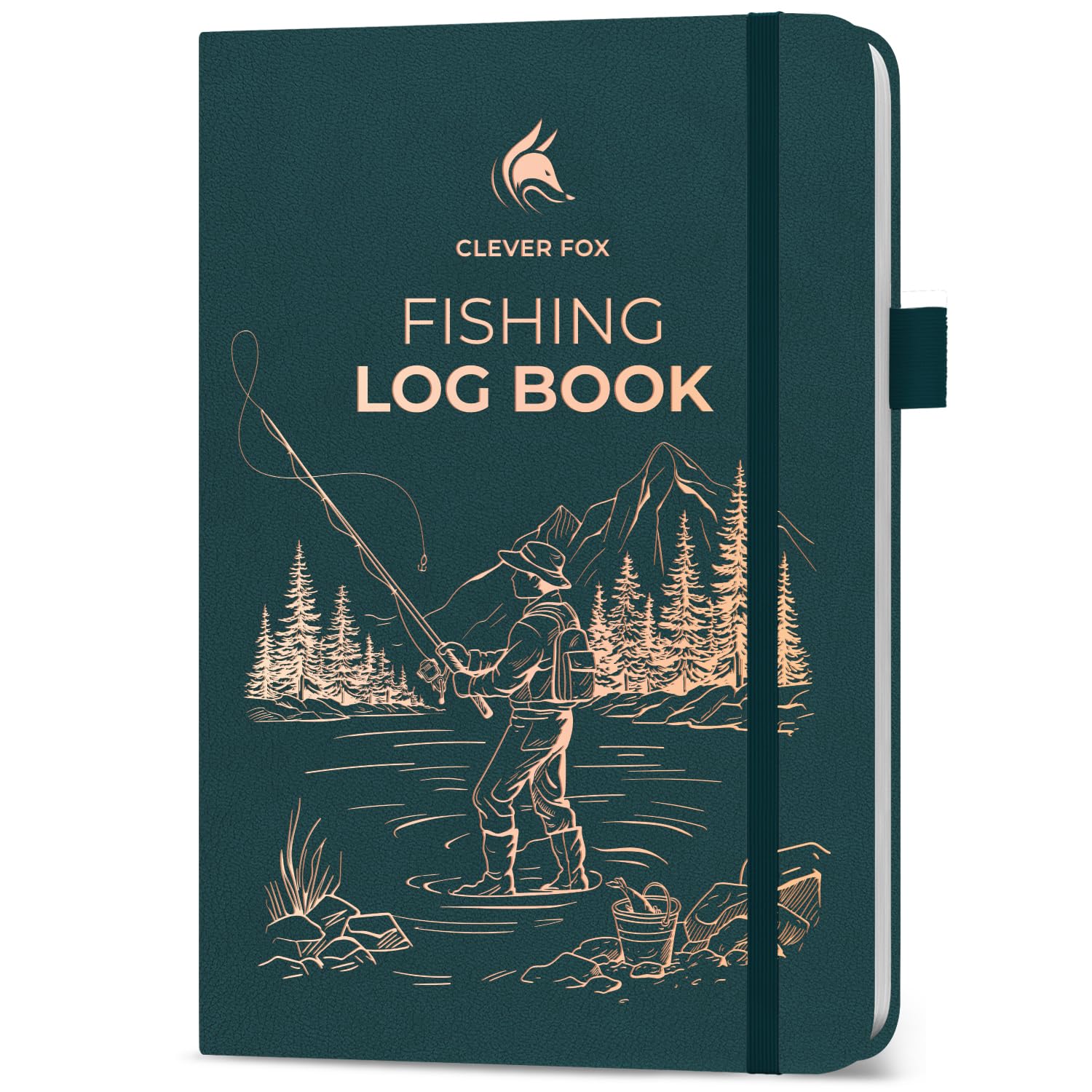 Clever Fox Clever Fox Fishing Log Book – Hardcover Fishing Journal Log Book to Record Trips, Catches & Memories – Fish-Themed Gift for Fisherman Men, Women & Kids – Fishermen Stuff & Essentials (Deep Sea)
