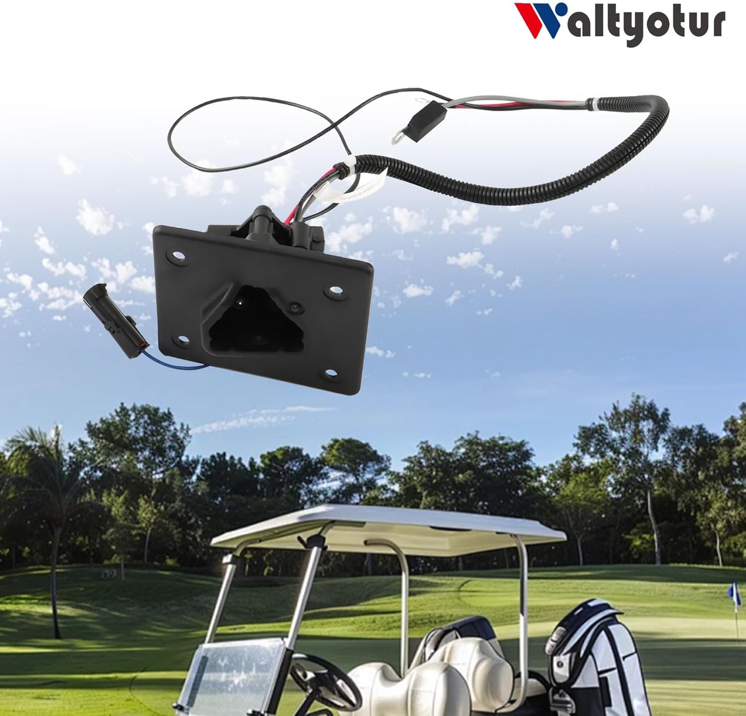 48V Battery Receptacle 602529 Replacement for EZGO TXT/RXV Golf Cart with Wires