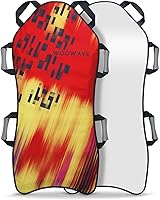 WOOWAVE 45" Foldable Snow Sled for 2 Kids or 1 Adult - Ultra Portable, Durable Steering Handles, Extra Cushion Padding (Yellow)