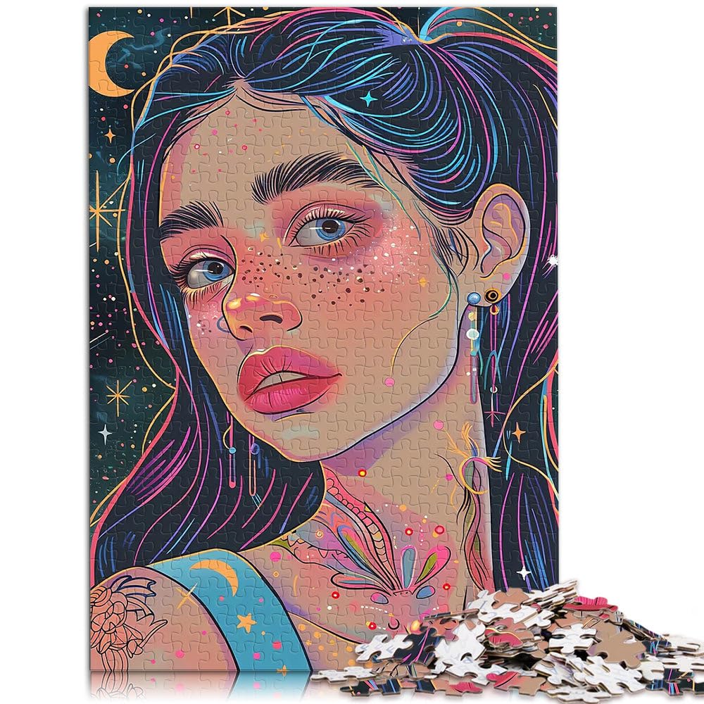 Puzzle da 2000 pezzi per adulti Donna della galassia spaziale Fatto di cartone Adatto a partire dai 14 anni Giochi di relax Regali unici per compleanno e Natale misurare：70x100cm