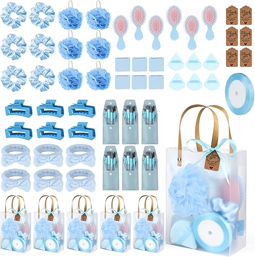 109 piezas de premios de baby shower para ganadores, regalos para baby shower, incluyendo diadema cepillo de pelo, espejo compacto, esponjas de